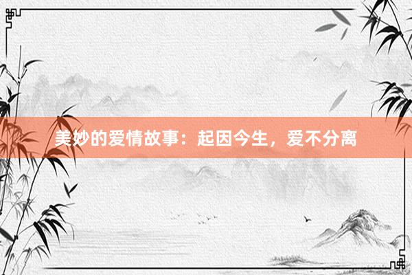 美妙的爱情故事:起因今生,爱不分离